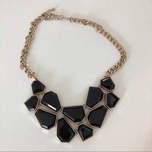 Black & Gold Geometric Necklace